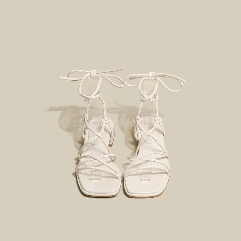 Босоножки женские на толстой подошве римские сандалии высоком французском