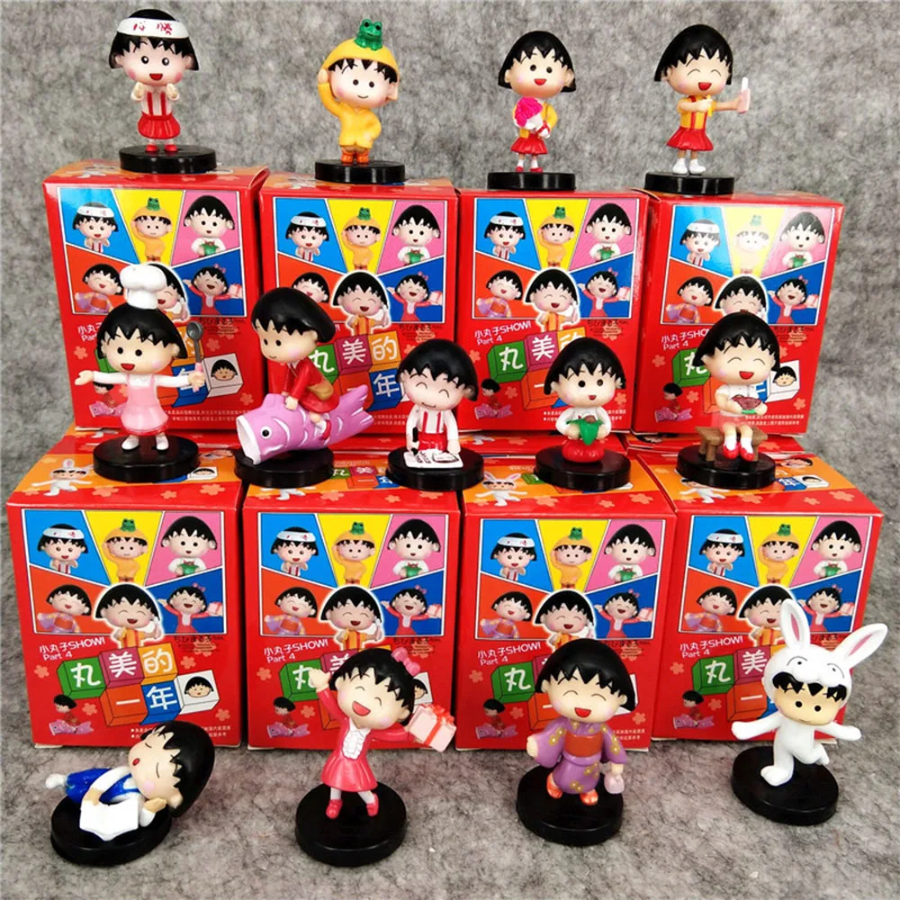 

13 шт./набор 3 см Аниме Chibi Maruko-кимоно Чан Мультяшные периферийные фигурки, игрушки, милые украшения для девочек, подарки на день рождения