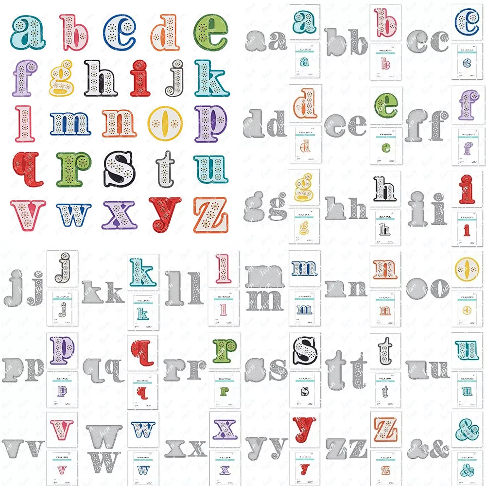 

Stitched Etched Cutting Dies 26 Alphabet Die Cuts a b c d e f g h i j k l m n o p q r s t u v w x y z Molds Craft Scrapbooking