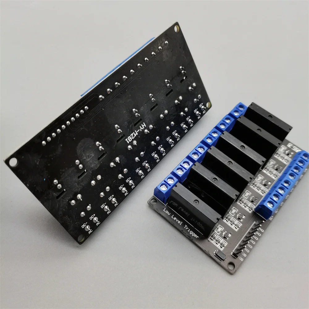 1PC Управление постоянным током переменного тока черный модуль реле твердотельного состояния 5V 12V 24V 1 2 4 6 8 Путь 5V12v24v Высокий и низкий триггер 250V2A включено.