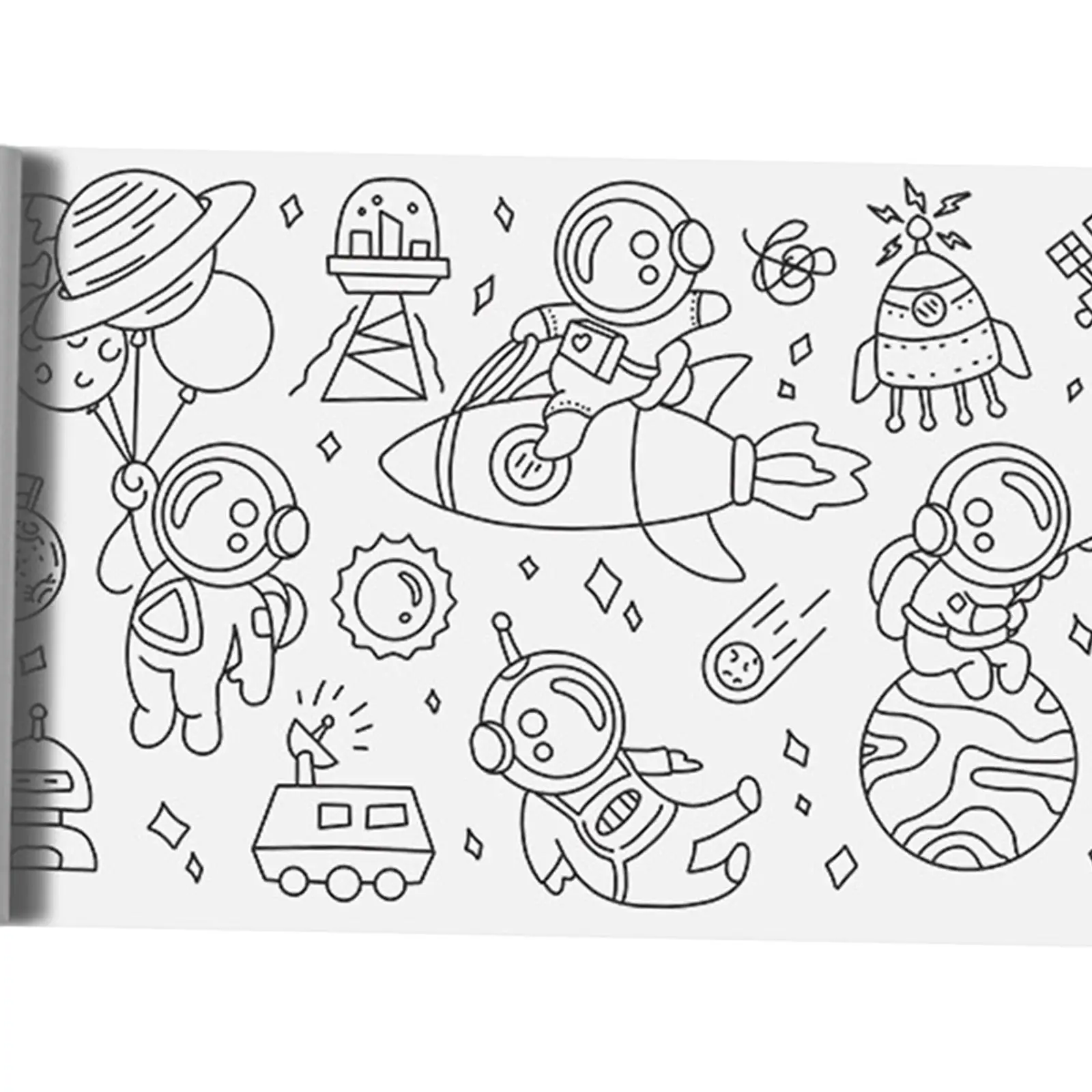 

Large Coloring Paper Roll with Tear Off Line Colorable for Birthday Home