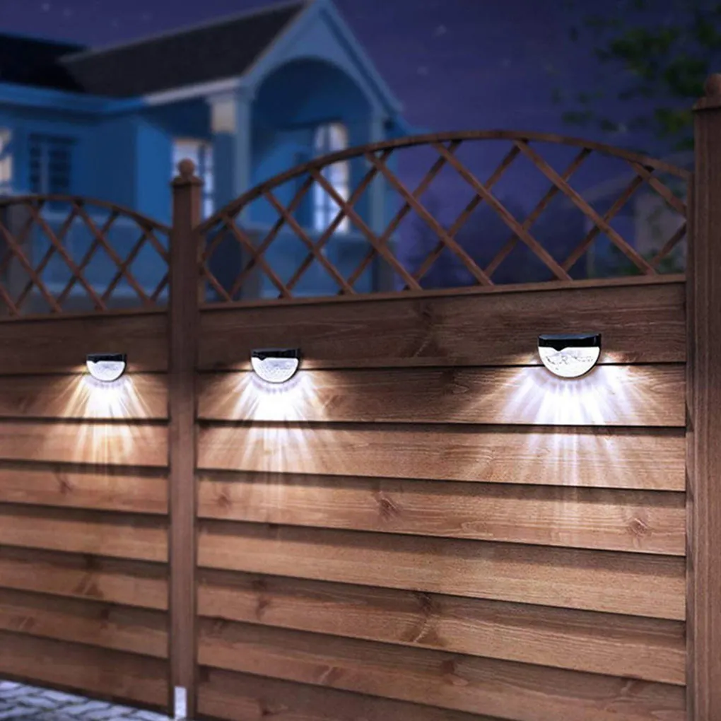 

Fence Light Garden Solar Pathway Walkway Patio Wall Lamp IP65 Waterproof Landscape Street Lighting White White Light