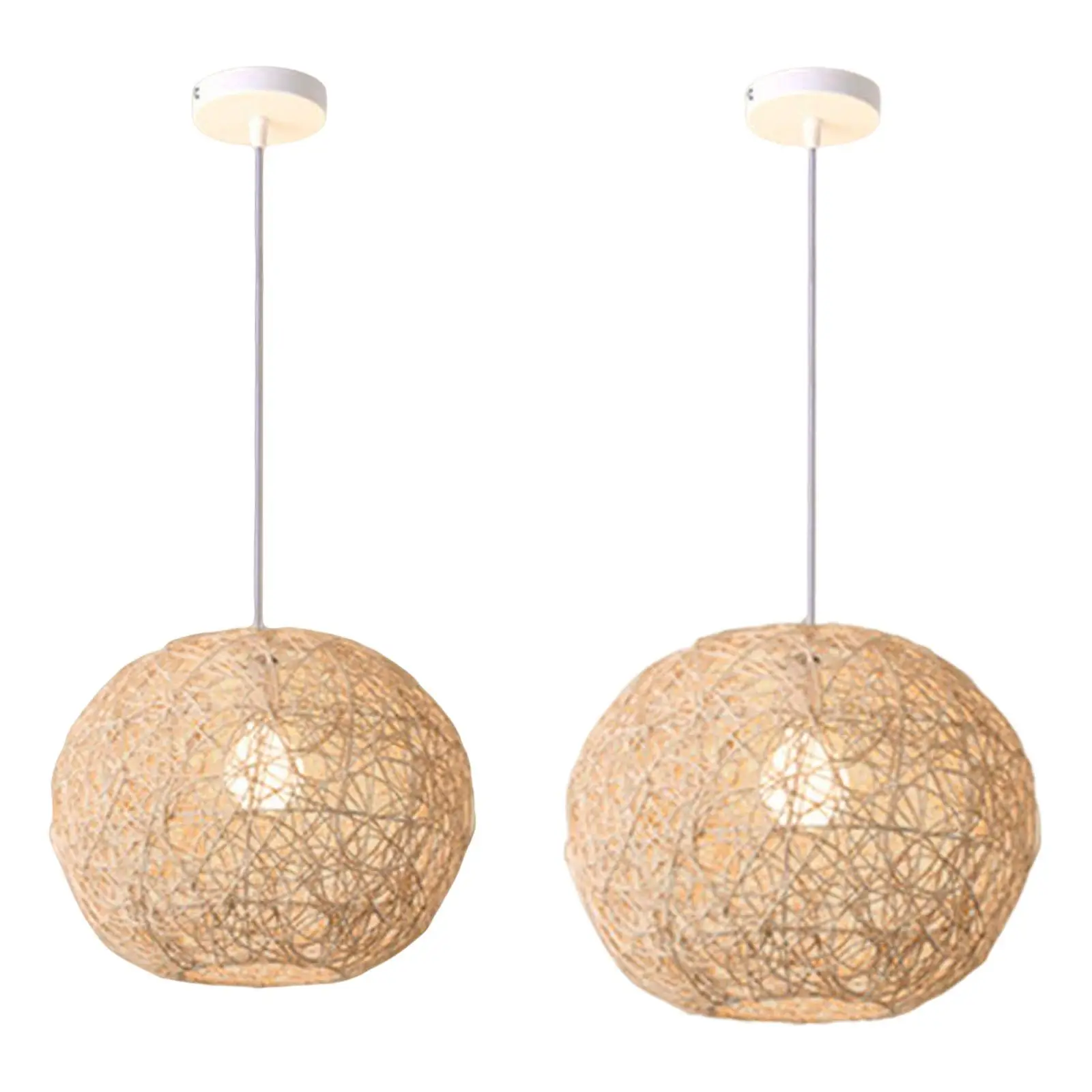 

Японский подвесной светильник люстра из ротанга, плетеный потолочный светильник E27, для бара, столовой, зала, кухни, фермерского дома