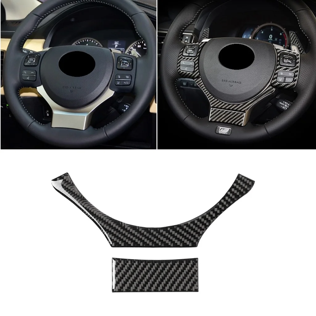 

Carbon fiber Steering wheel U type cover trim For Lexus NX200T 300 2014-2019