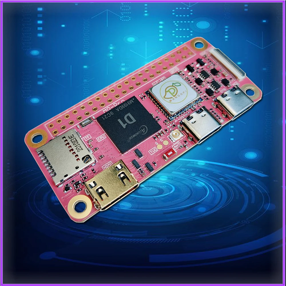 Новая демо-плата манго Pi MangoPi MQ-Pro D1 RISC-V SBC 512 МБ/1 ГБ ОЗУ с Wi-Fi/BT Sakura Pink V1.4