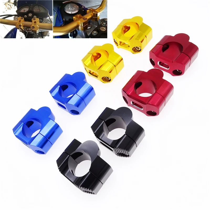 

Universal Motorcycle 1 1/8" CNC Aluminum Handlebar Risers Adjustable Fat Bar Clamps For KTM EXC YZF CRF KLX Dirt Pit Bike