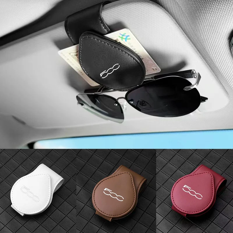 

For Fiat 500 Tipo Grande Punto Ducato Bravo Palio Panda Car Sunglasses Holder Glasses Clip For ID card ID card Bank card clip