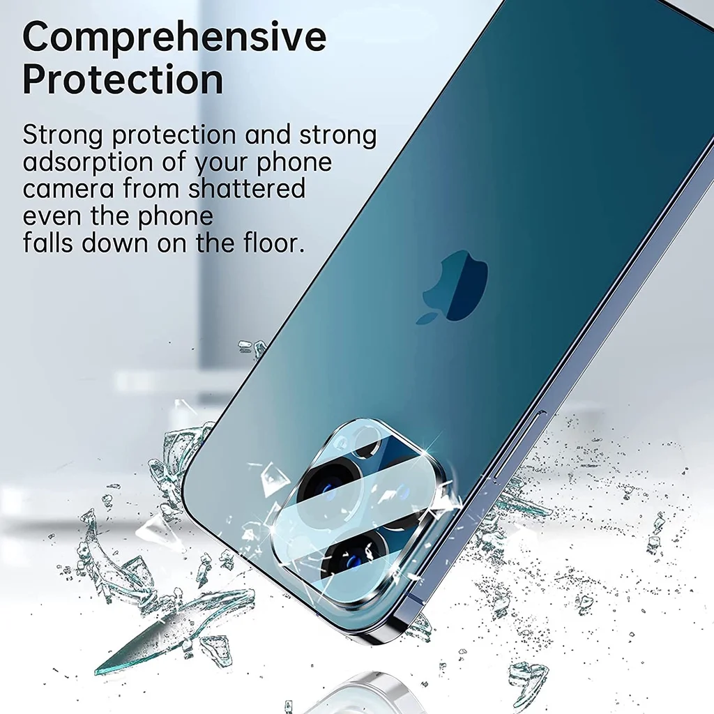 500pcs Full Cover Camera Lens Glass for iPhone 13 Pro Max Screen Protector for iPhone 12 13 14 Pro Max Camera Protector Glass