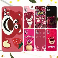 toy story strawberry bear for samsung a23 a50 a30 a73 a71 a53 a52 a51 a33 a32 a22 a03s a03 a02s a31 5g transparent phone case