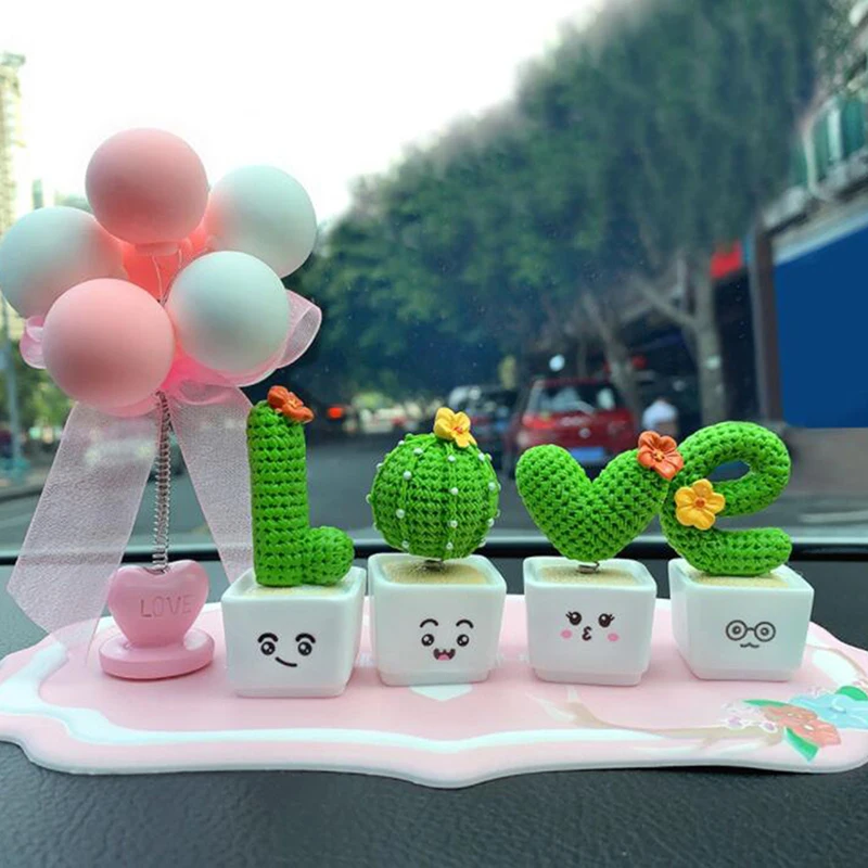 

4pcs/set Mini Cactus Flower Miniature Figurines Pot Succulent Plants Fairy Garden Miniature Ornament DIY Home Office Desk Decor