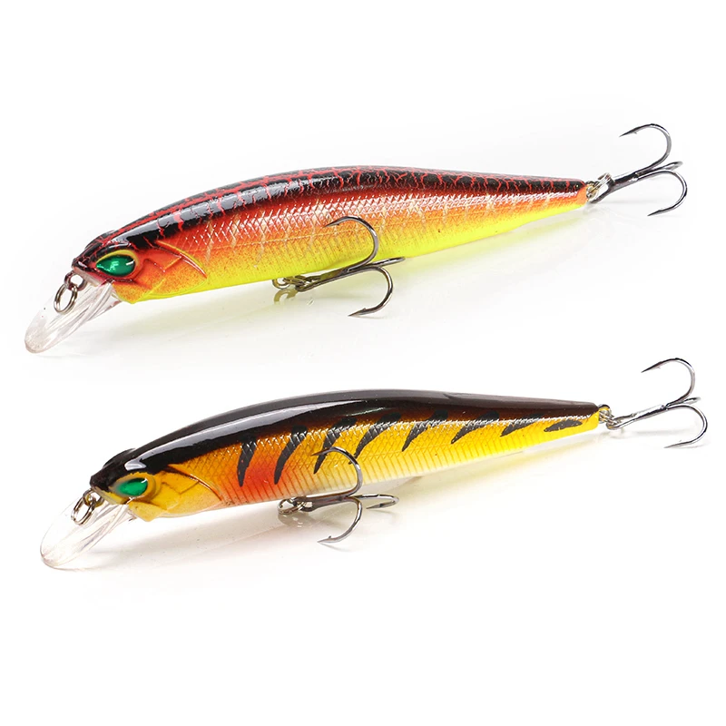 

Yellow Floating Minnow Lure 110mm 13.5g Laser Coating Fishing Wobbler 2022 Productive when Trolling for Bass Trout Saltwater