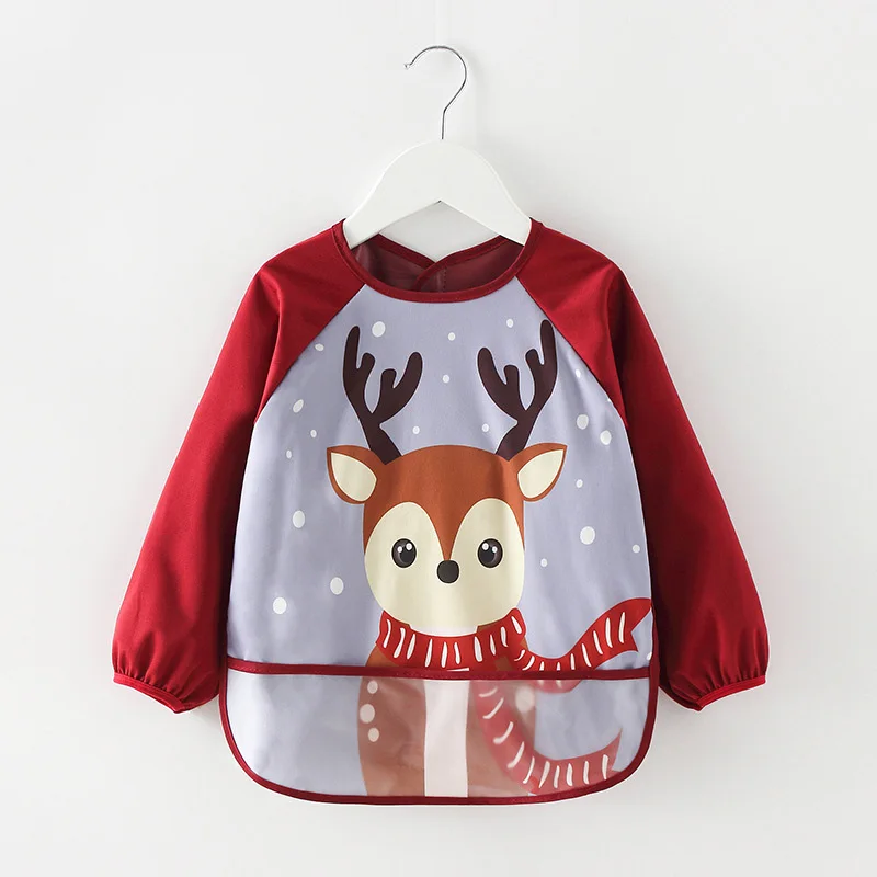 

Детские нагрудники с героями мультфильмов, водонепроницаемые нагрудники с длинным рукавом для новорожденных мальчиков и девочек, детские ...