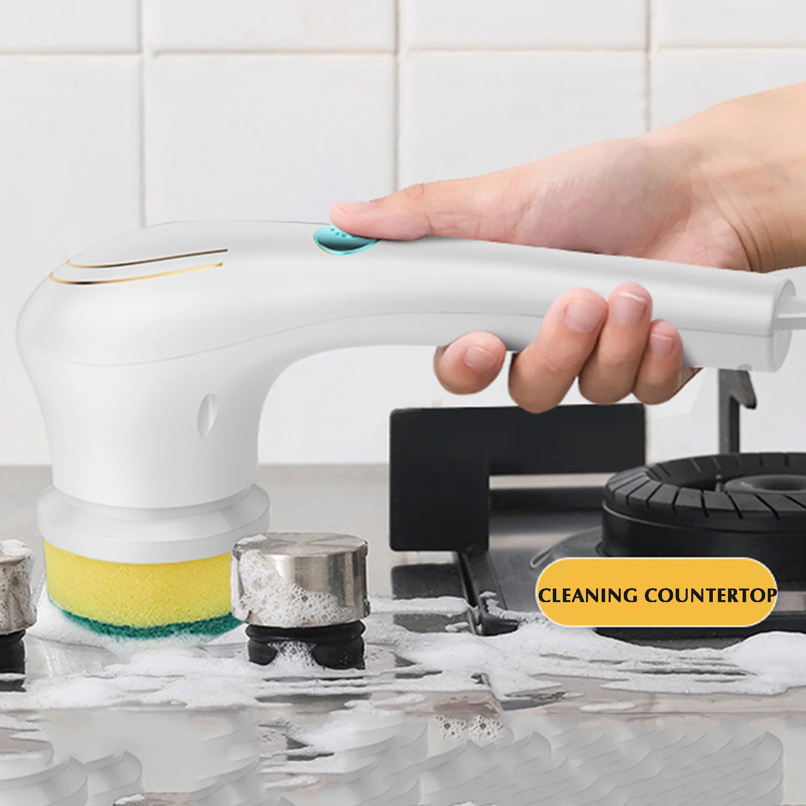 

Electric Spin Scrubber Electric Cleaning Brush USB Rechargeable Electric Scrubber Handheld Shower Cleaning Brush for Bathroom