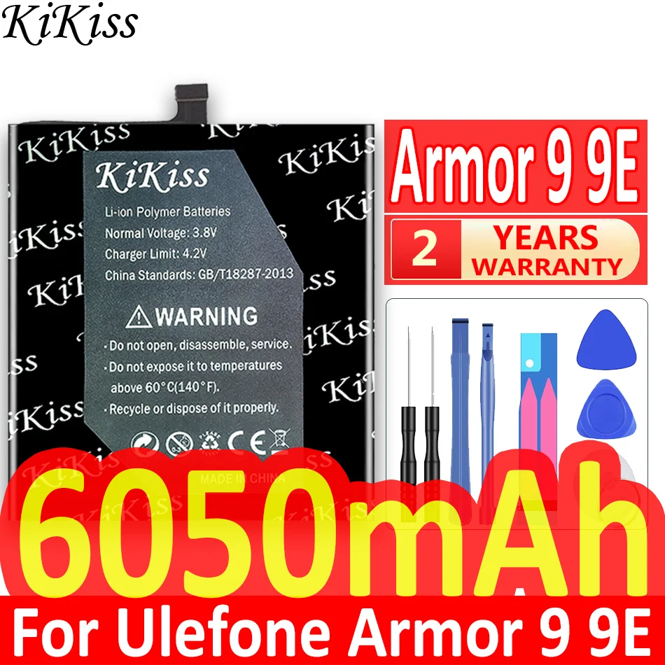 Мощный аккумулятор 6050 мАч KiKiss Armor 9 9E для Ulefone Armor 9 9E Armor9