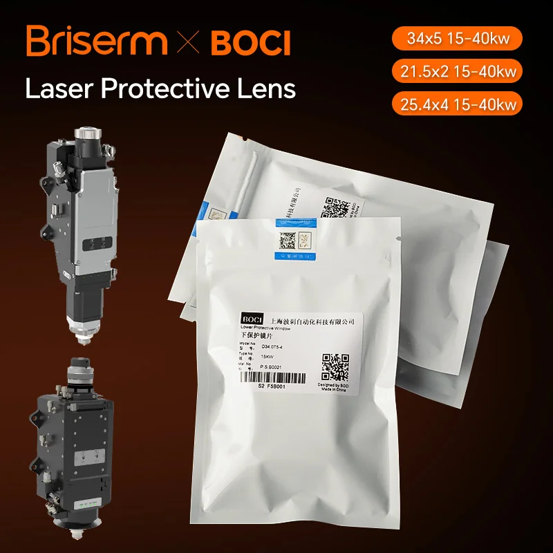 

BOCI Лазерные защитные окна 34x5 21,5x2 25,4x4 8 кВт 15 кВт 20 кВт 30 кВт 40 кВт Волоконная лазерная линза для лазерной головки Boci BLT421 BLT461