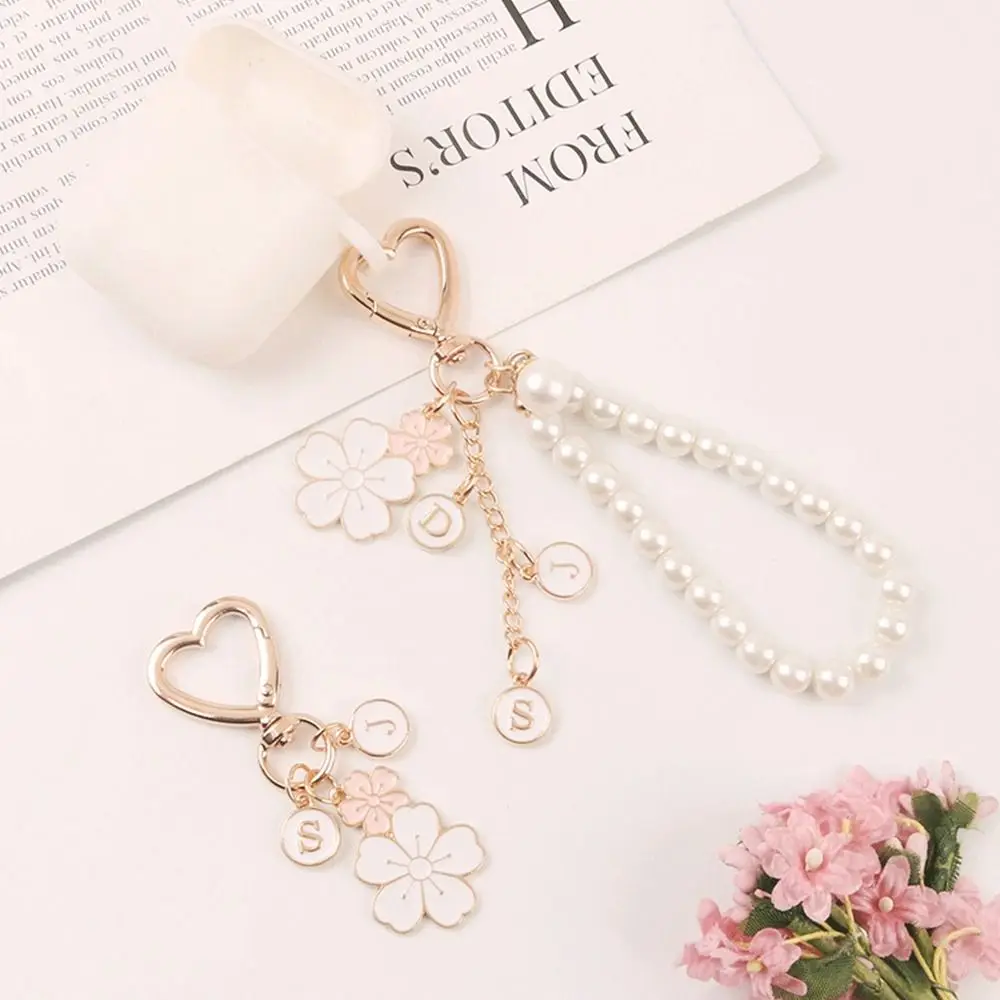 

Hanging Decoration Girl Gift Letter Twin Flower Sweet Bag Pendant Car Accessory Korean Style Key Chain Girls Key Chain