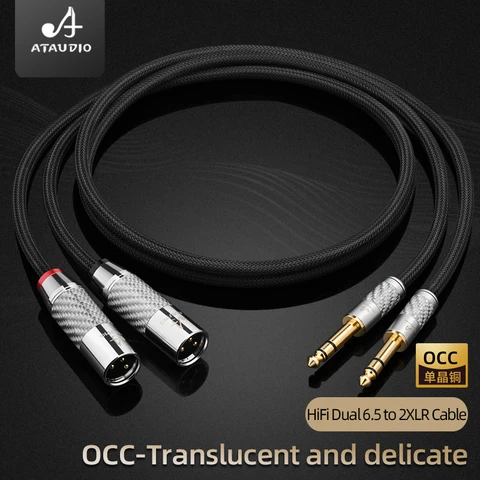 Высококачественный аудиокабель OCC от 6,5 мм до XLR «папа-мама» для усилителя динамика-микшера 6,5 мм штекер микрофонный аудиокабель