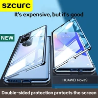 For huawei nova Pro Case  NEW 360   Full Protection revent the peep Magnetic Adsorption Glass phone cover nova novo nove
