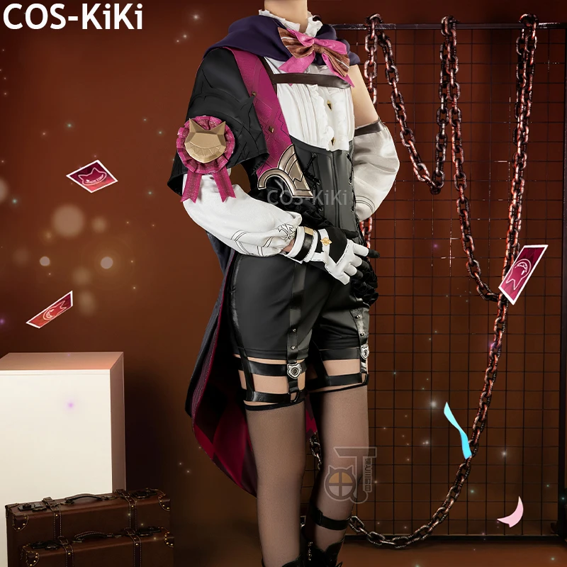 Костюм для косплея COS-KiKi Genshin Impact Lyney Magician великолепный красивый костюм на