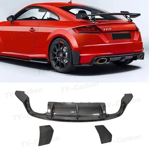 Для Audi TT MK3 стандарт TTRS задний диффузор из настоящего углеродного волокна, диффузор заднего бампера, спойлер-сплиттер FRP 2015-2019