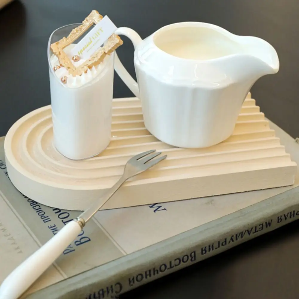 

Serving Tray Natural Wood Photography Props Household Morandi Color Wooden Tray Fruit Plate Dessert Tray Bread Board