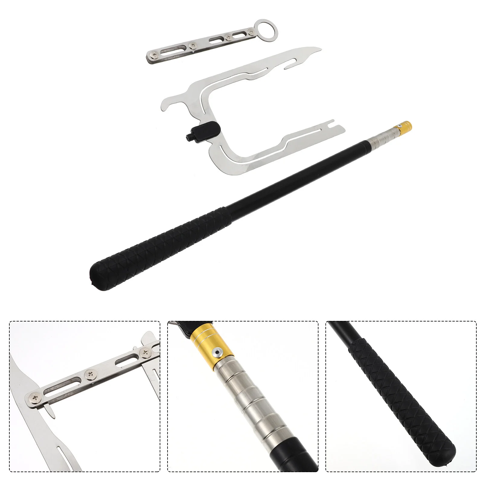 

Boat Hook Wharf Puller Heavy Duty Hooks Simple Multi-purpose Quay Stainless Steel Metal Telescoping