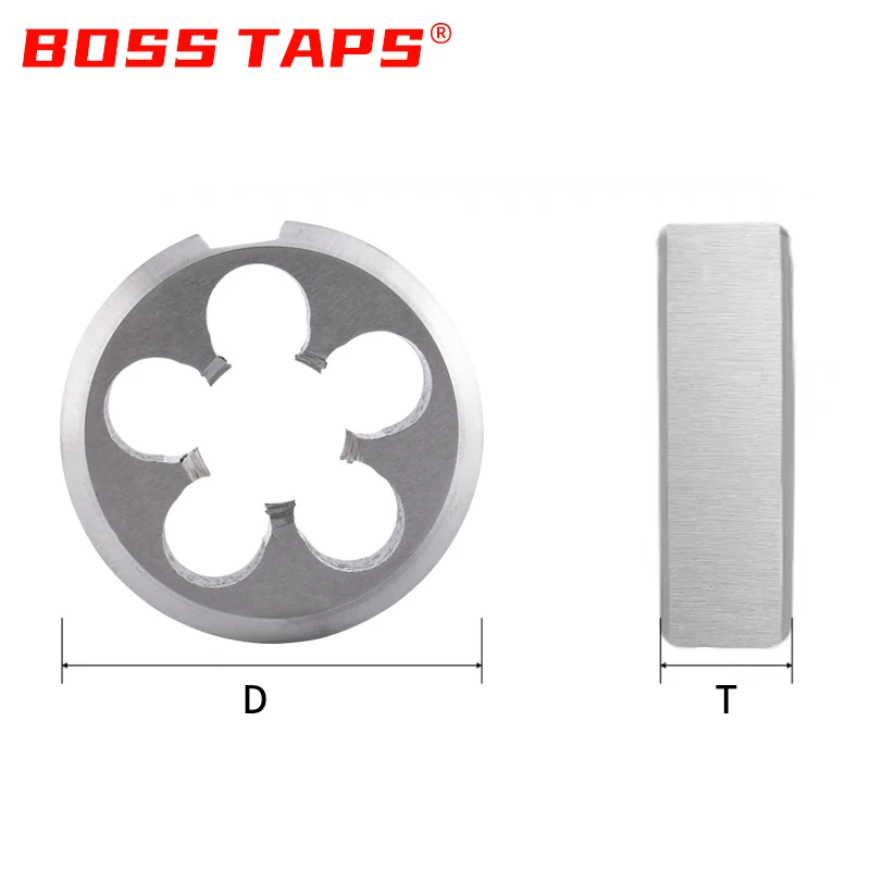 

BOSS TAPS HSSE Метрическая фиксированная круглая матрица M0.8 M0.9 M2 M3 M4 M5 M6 M8 M10 M12 UNC UNF 1/4 5/16 3/8 1/2 Резьбовая резьбовая матрица