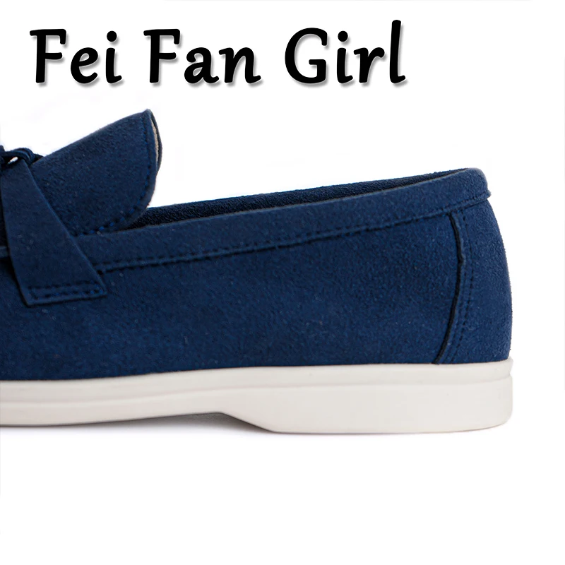 Women's Loafers Shoes 2023 Spring Autumn Flat Bottom Lock Tassel Fashion Comfortable Single Casual Women Master Quality Shoes