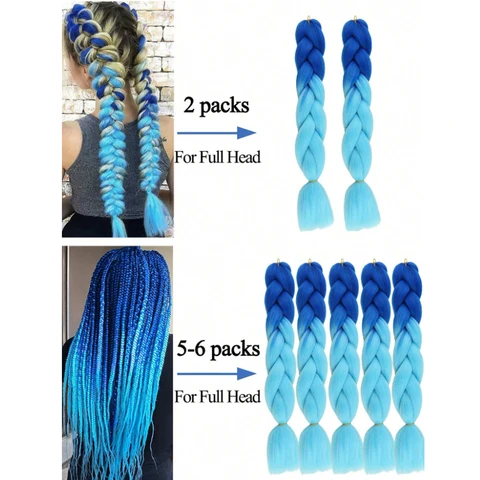 Синтетические плетеные волосы BUDABUDABUDA фиолетовые 24 дюйма