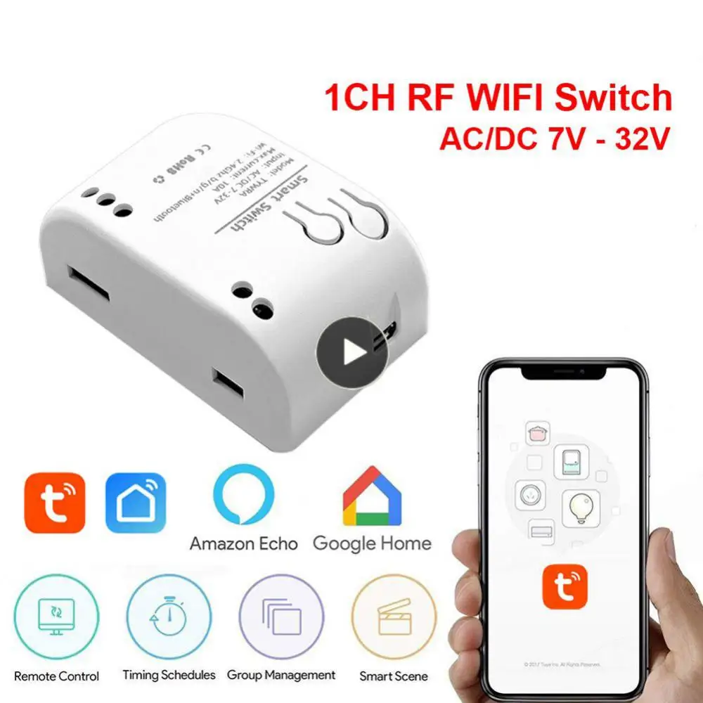 

Diy Remote Control Switch Timing Wifi Wireless Switch 10a Single-way Mini Breaker Module Tuya Voice Control Smart Home