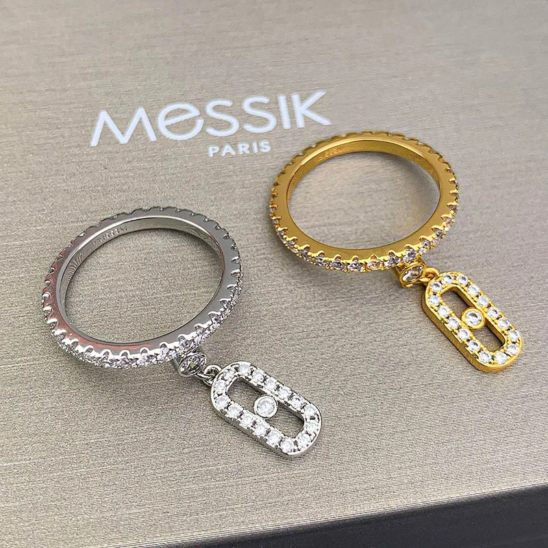 

French fashion luxury brand jewelry 925 Sterling Silver Couple Ring Messik a rings Holiday Gifts