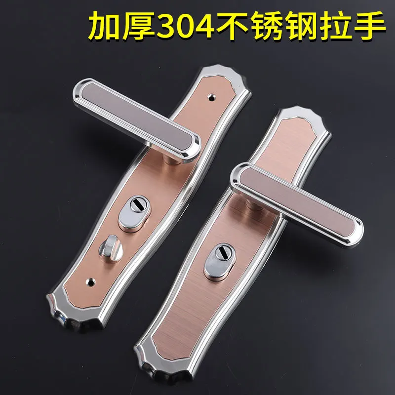 

Anti theft door handle marble handle stainless steel entry door wooden door handle 304 stainless steel door lock