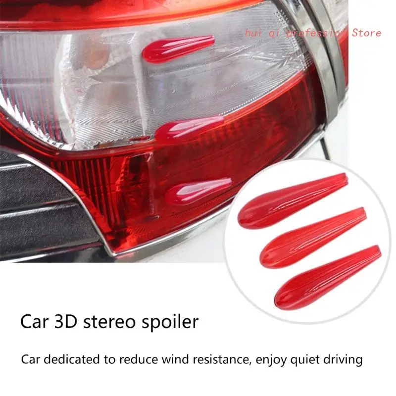 

6Pcs Universal Car Front Bumper Lip Splitter Exterior Acrylic Fins Spoiler Stickers Kit for Car Body Auto Anti-Collision