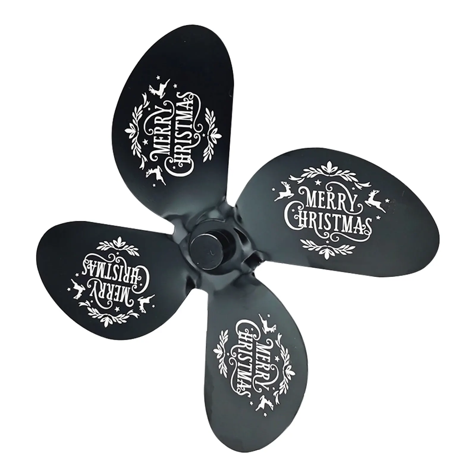 

Low Noise Fireplace Fan Blade Warm Fittings Aluminium Alloy Stove Accessories Christmas Powerless With Screws Kitchen Practical