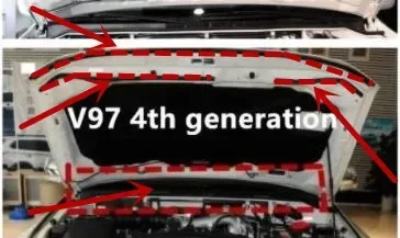1 шт. резиновое уплотнение капота для Pajero 4th 5902A016 V90, полоса капота для Montero, уплотнитель для Shogun V80 2007-2020, не для Diesel