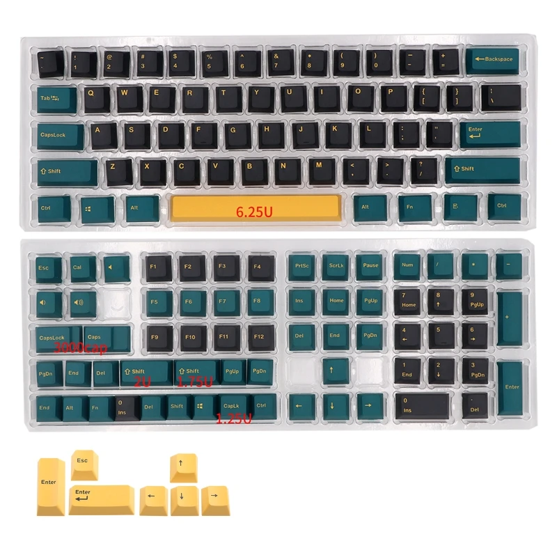 

126 шт., колпачки для ключей PBT OEM Double-shot для ключей MARS GK61 64 68 96 126 Layo