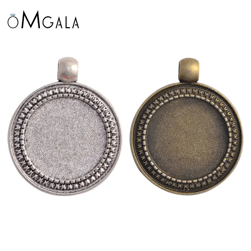 

10pcs 20mm Retro Cabochon Base Charm Pendant Bezels Setting For Pendant Necklace DIY Jewelry Making Crafts Accessories Findings