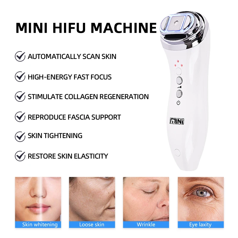 Новый мини-HIFU ультразвуковой аппарат EMS микротоковое лечение лица косметический