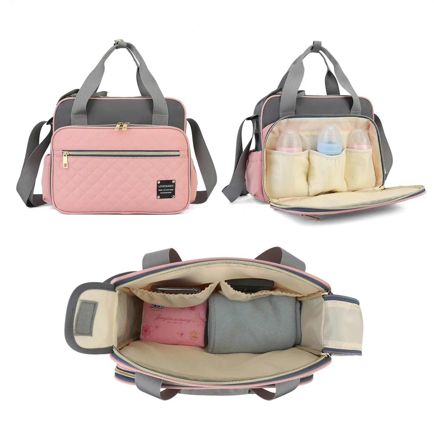 

Portable Diaper Bag Mommy Nursing Bag Large Capacity Mummy Backpack Waterproof Outdoor Stroller Travel Bag
