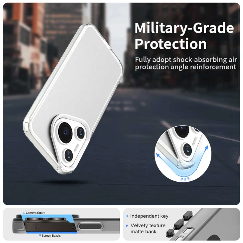 Чехол для Huawei Pura 70 Pro чехол Capas противоударный прозрачный матовый