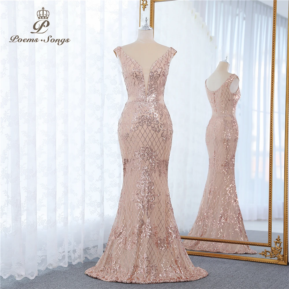 

New pattern style Sequins mermaid evening dresses vestidos de fiesta robe de soiree de mariage party dress prom dress