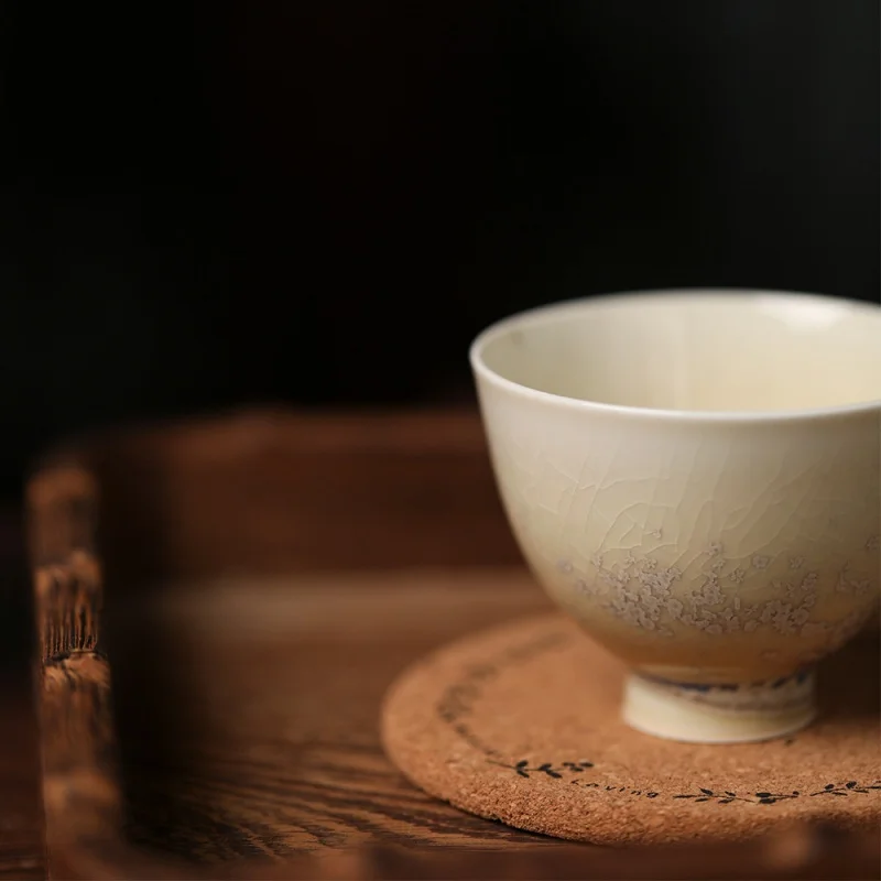 

Ручная работа, деревянная чашка пустое дерево, высокотемпературная подвесная глазурованная Хрустальная печь, выпечка, чайная чашка, чашка ...