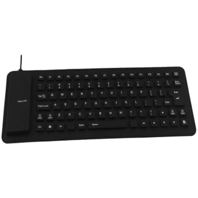 

Waterproof and Dustproof Mute Soft Keyboard Folding Two-color Internet Cafe Cute USB Silicone Wired Connection Keyboard 85 Keys
