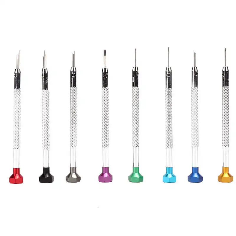 

8Pcs 5 in 1 Slot Screwdrivers Alloy Steel Watch Electronic Jewelry Repair Screwdriver 0.6-2.0mm Watch Repair Tool for Watchmaker