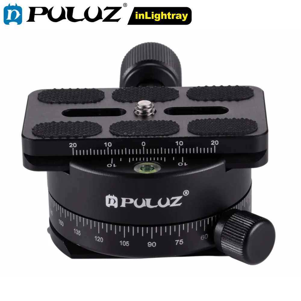

PULUZ Aluminum Alloy 360 Degree Rotation Panorama Ball Tripod Head 1/4'' screw Quick Release Plate for DSLR & SLR cameras