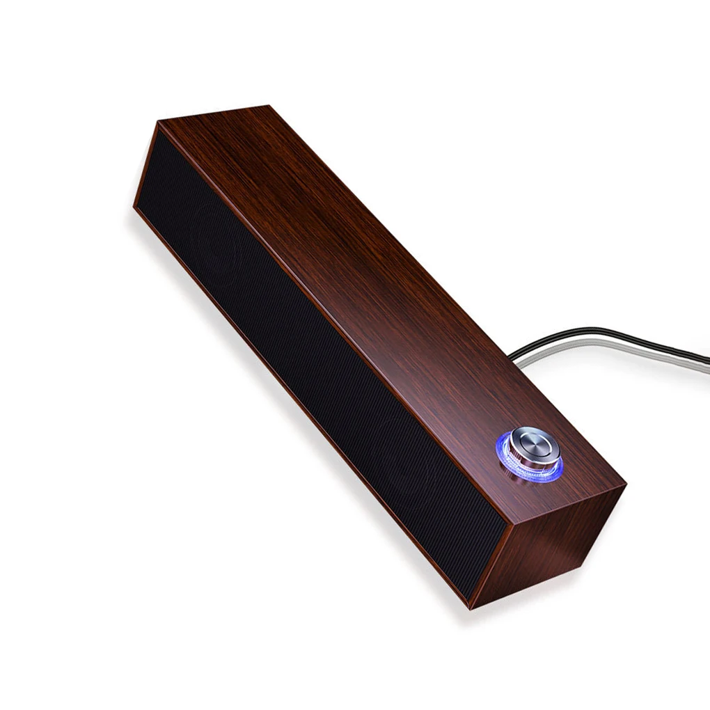 Wood Wired Desktop Speaker Bluetooth-compatible 5 0 Subwoofer Sound Bar Boombox Stereo Multimedia Music Loudspeaker