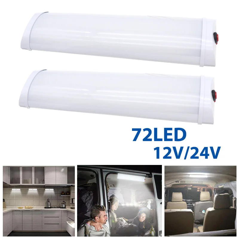 Внутренняя светодиодная панель автомобиля 10 Вт 72 белая световая трубка с