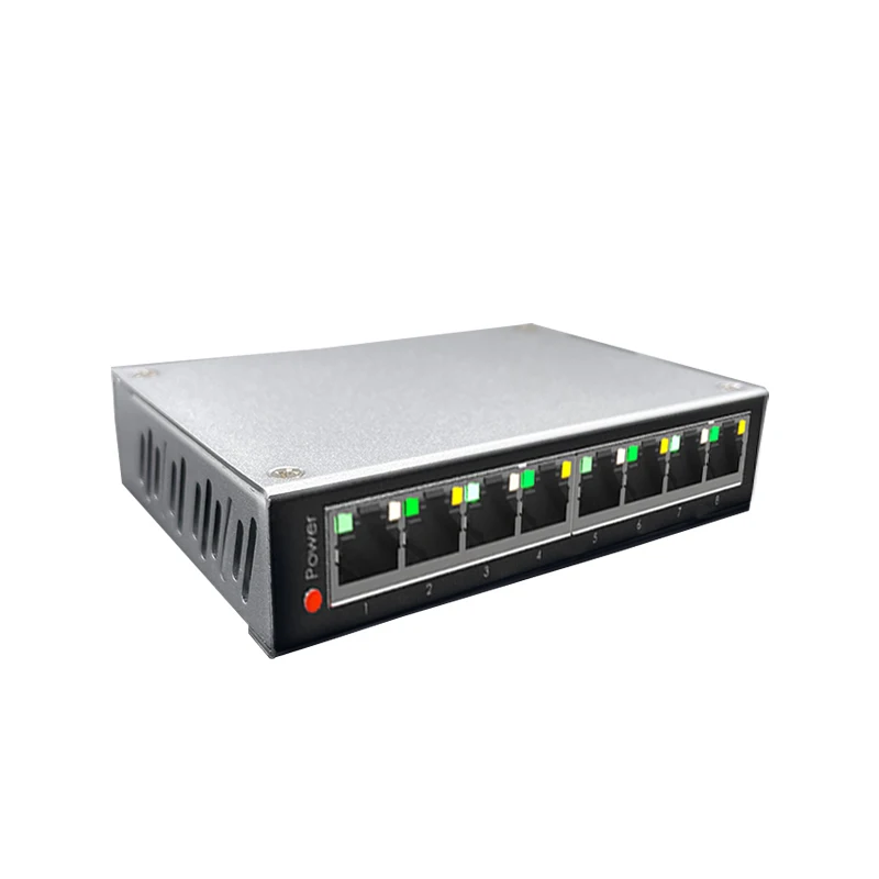 

AS-VS8G Промышленный Коммутатор Ethernet с 8 портами Gigabit DC AC резервный источник питания PLC Partner переключатель Ethernet на DIN-рейке