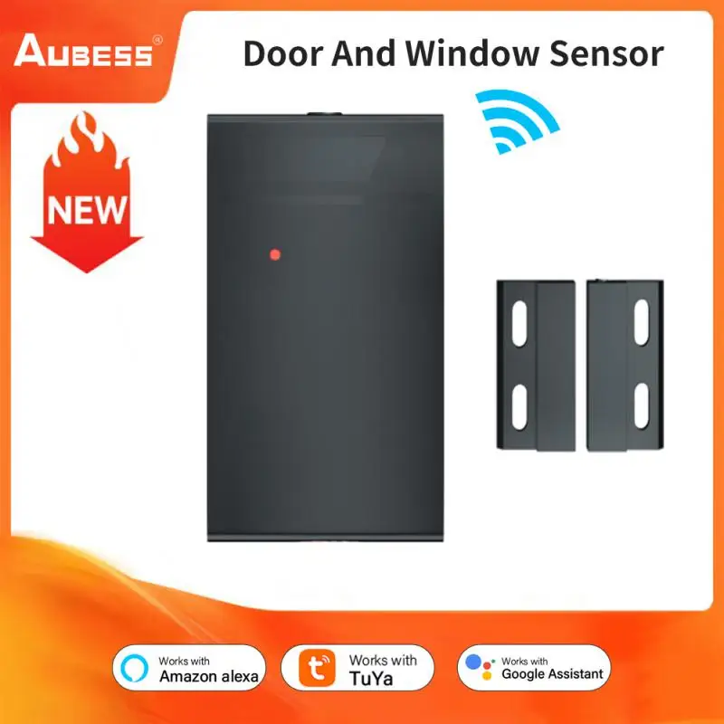 

Wifi Magnetic Sensor 2.4ghz Wall Mounted Remote Monitoring Voice Comtrol Multi User Access Sensor Intelligent Door Sensor Abs