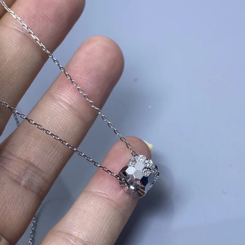 Высокая версия ожерелье в виде сот клетчатый цилиндр кулон сотCNCHexagonal цепочка на